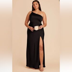 Sleek black bridesmaid dress